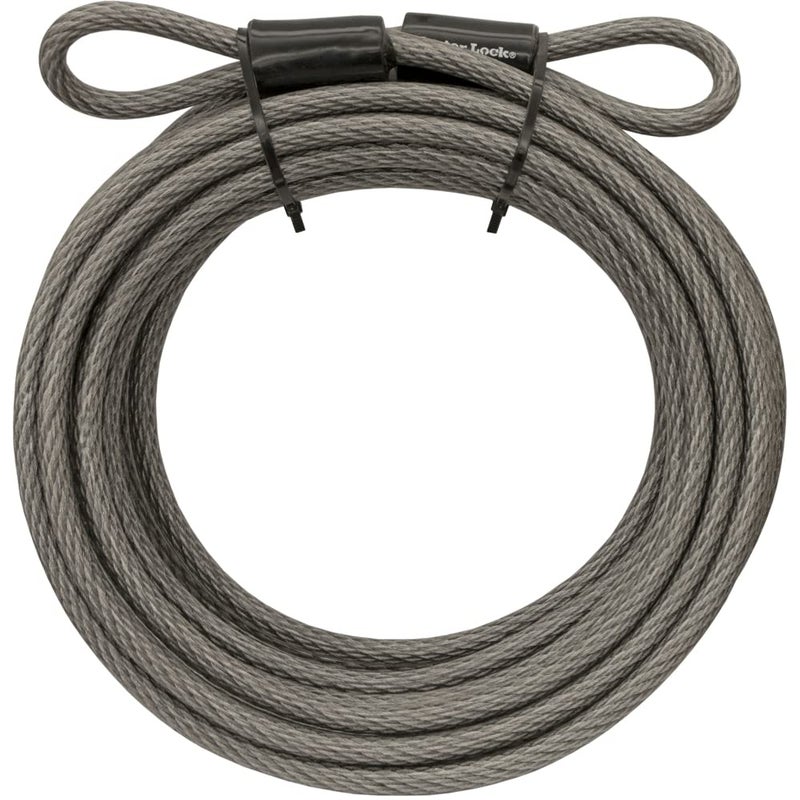 Master Lock Steel Bike Lock Cable, 30 ft. Long x 3/8 in. Diameter Vinyl Coated Cable with Looped Ends, 70DCC - Image 1